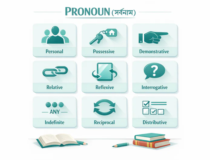 Pronoun কাকে বলে? প্রকারভেদ ও ব্যবহারের সহজ নিয়ম (A to Z গাইড)