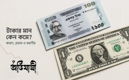 ডলারের বিপরীতে টাকার দরপতন কেন: বৈশ্বিক সংকট, বাণিজ্য ঘাটতি ও বাংলাদেশের অর্থনীতির বাস্তবতা